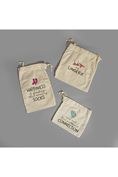 Dakakeen Concept Dakakeen Alkhair Women’s Travel Organizer Cotton Pouch with ...