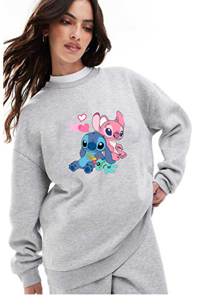 makiteks 2 ip içi şardonlu kadın sweatshirt %100 pamuk Lilo