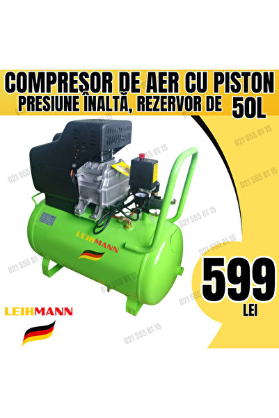 Sanlux Industrial Electric Air Compressor for Professional Use, 50L or 25L