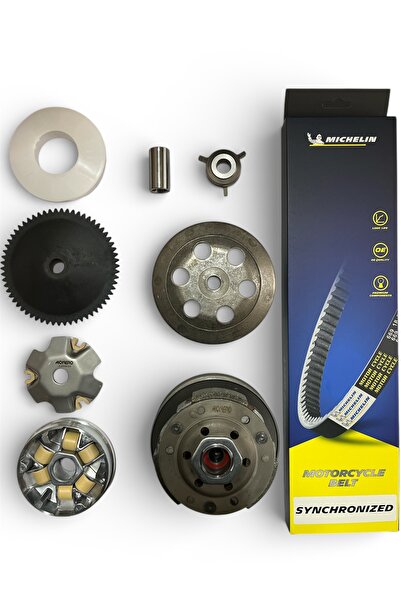 MOTORKİT MK SCOOTER 50 cc 80 cc MONERO ÖN VARYATÖR + ARKA DEBRİYAJ + MICHELlN KAYIŞ SET -KUBA-RKS-MONDİAL-ARORA