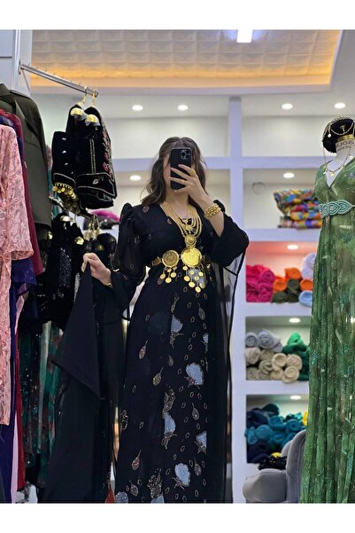 SOLİN YÖRESEL Kadın Yöresel Düğünlük Kaftan Abiye Elbise(Görseldeki aksesuarl...