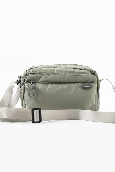 Sanmorris Kadın 3 Gözlü Paraşüt Kumaş Ayarlanabilir Çapraz Askılı Çanta