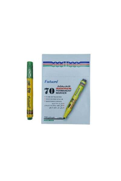 FUTURE - قلم تحديد دائم 70، 2.5 مم، 12 قطعة، اللون أخضر