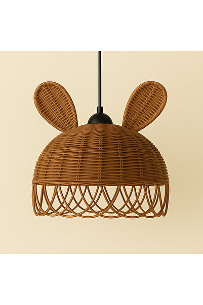 DEKORATTAN Rattan bambu hasır tavşan kulak avize