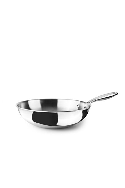 iBiLi Triply wok pan, stainless steel/aluminum, 20 cm, silver