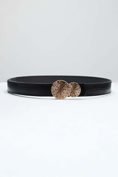 Fulla Moda Belt with Round Buckle