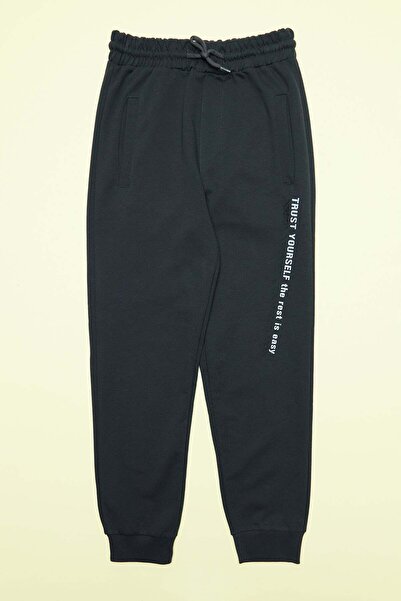 Fulla Moda بنطلون رياضي للأولاد مطبوع عليه نص