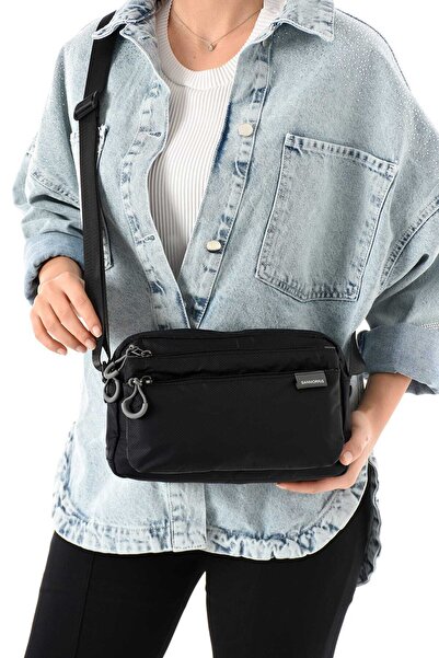 Sanmorris Women's 3 Compartment Parachute Fabric Adjustable Crossbody Bag