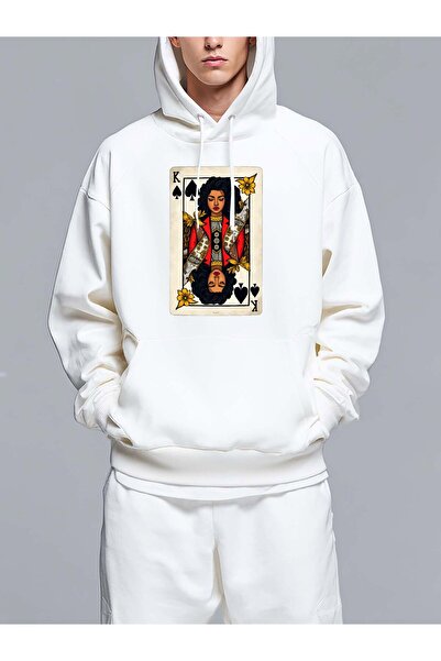 MIXSNOW Oversized Printed Hooded Sweatshirt-Trendy Casual Style Relaxed-Fit H...