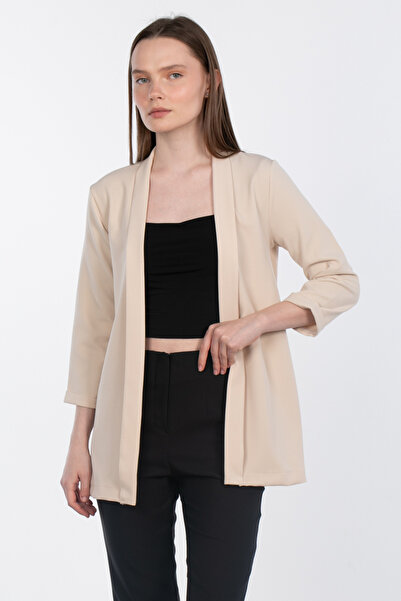 BARRELS AND OIL Shawl collar double sleeve jacket - stone