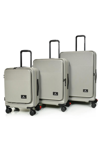 MORANO 3-piece luggage set (20", 24", 28"), hard-shell polycarbonate suitcase with TSA lock