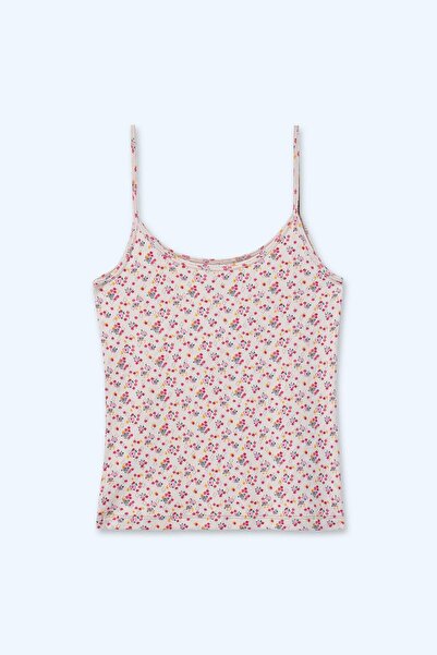 Brix Women's Textured Tank Top Floral Pattern Color