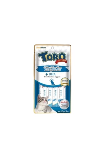 Torocat تورو بلس مكافات للقطط بالتونا والكاتسوبوشي لصحة الدماغ والجهاز العصبي...