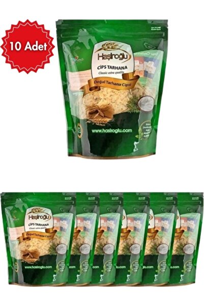 Haşiroğlu Doğal Tarhana Cips 225 gr x 10 Paket | Katkısız & Fırınlanmış Sağlıklı Atıştırmalık