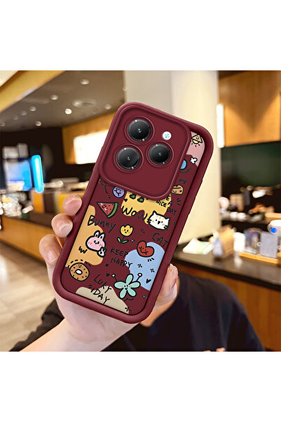 Hontinga حافظة هاتف من السيليكون الناعم متوافقة مع Infinix Hot 40/40 Pro بأنم...