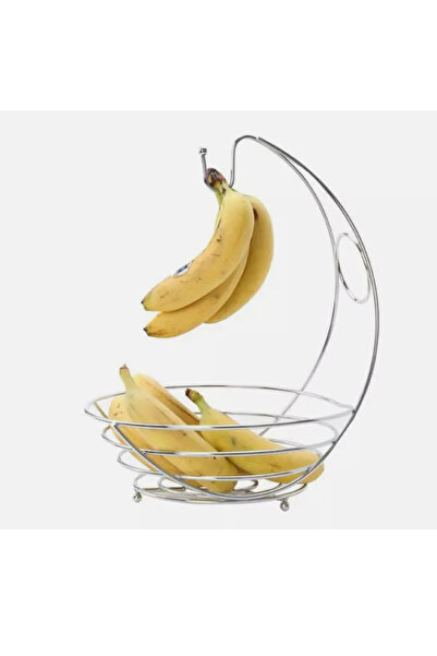 JUDGE Wireware fruit bowl, chromed iron, 27x43 cm, silver
