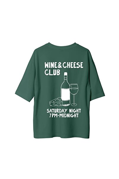 CANDLEMASTORE Wine Cheese Club - Oversized T-Shirt