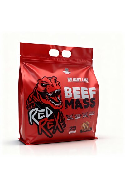 BIG RAMY LABS ريد ريكس، مكمل غذائي لزيادة وزن اللحم البقري، بنكهة زبدة الفول ...