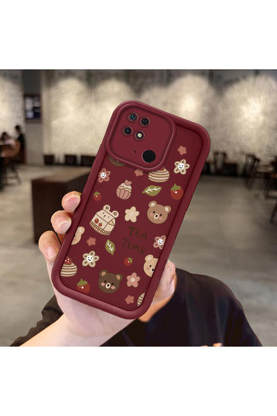 Hontinga حافظة هاتف من السيليكون الناعم متوافقة مع Xiaomi Redmi 10C بأنماط لط...