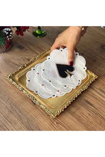 2Ddesign Special Design Symbol Embroidered Presentation Napkin – Decorative N...