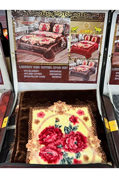 Generic Heavy winter blanket set consisting of 4 pieces, 220*240 cm, weighing 8 kg