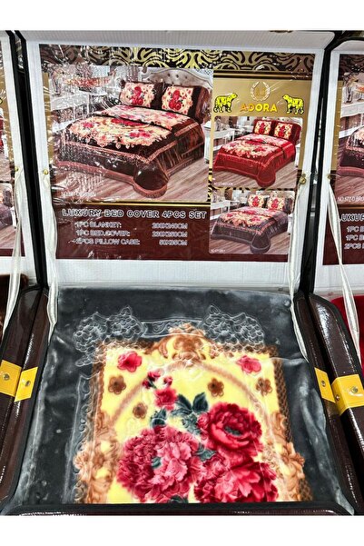 Generic Heavy winter blanket set consisting of 4 pieces, 220*240 cm, weighing 8 kg