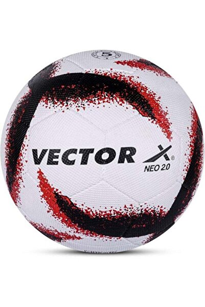 Vector X Neo 2.0 Football – Synthetic Rubber Moulded Indoor/Outdoor Soccer Ball, Size 5, White/Red