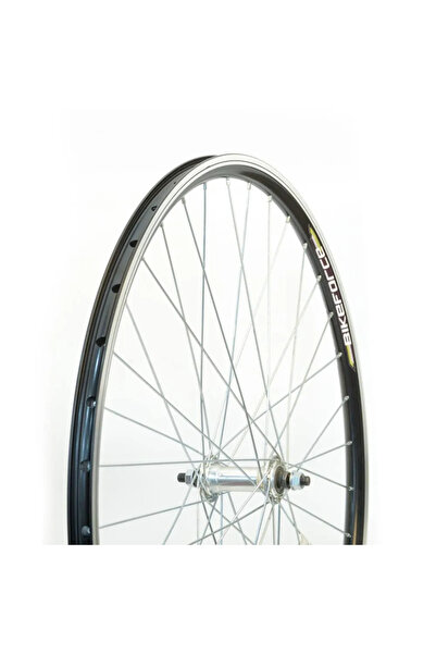 BikeForce Roată față 28×1.75, frână D-V pe jantă, 36H, butuc din aluminiu, ax pinion