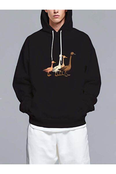 MIXSNOW Oversized Printed Hooded Sweatshirt-Trendy Casual Style Relaxed-Fit H...