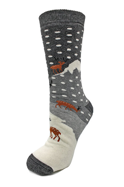 A CLASSE Christmas Deer Patterned Towel Socks