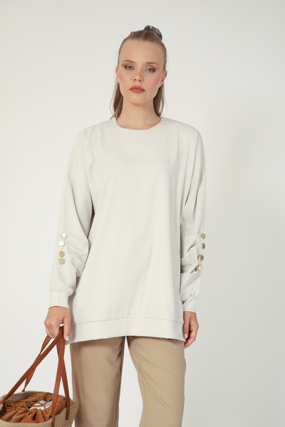 My City 5633 - Comfortable, Loose Basic Women's Long Sweatshirt