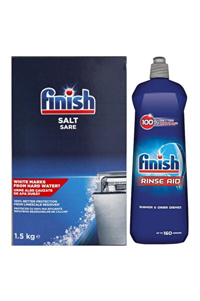 Finish Rinse Aid Package 800 ml and Dishwasher Salt 1.5 kg