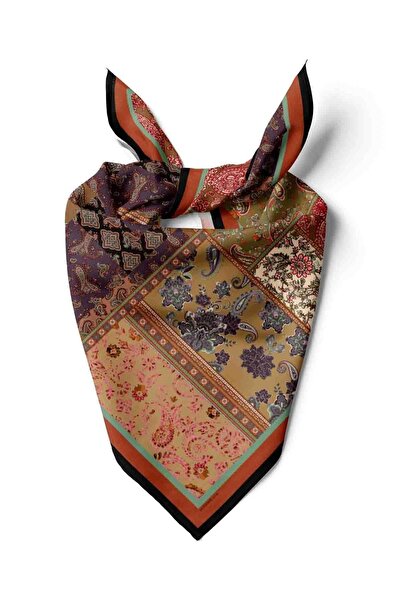 Vissona Kadın Etnik Desenli 50x50 Bandana HYL DG01272-22