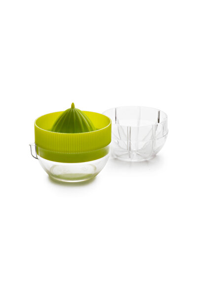 iBiLi mini citrus juicer, plastic, 7x8 cm, transparent/green