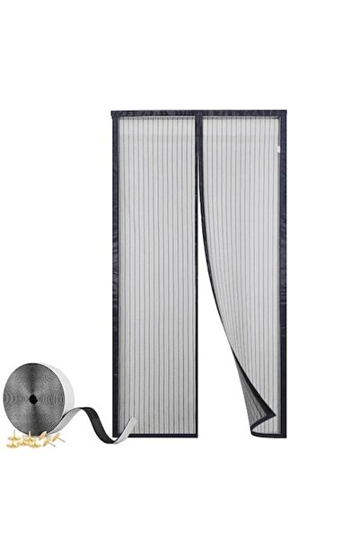 OEM Magnetic Closure Door Fly Curtain, Adhesive, 210x90cm, Black