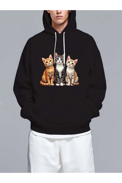 MIXSNOW Oversized Printed Hooded Sweatshirt-Trendy Casual Style Relaxed-Fit H...