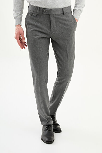 Mcr Düz Super Slim Fit Pocket Detailed Classic Men's Trousers Gray - 38340.25K