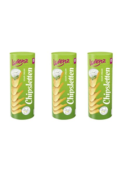 LORENZ رقائق البطاطس بنكهة الكريمة الحامضة 100 جرام - نكهة الكريمة المنعشة (ع...