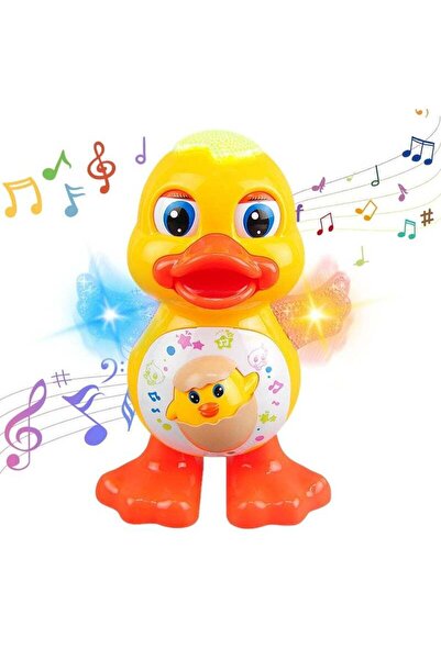 Arabest لعبة بطة متأرجحة تغني للأطفال الصغار، بعيون متحركة وأجنحة وامضة، لعبة...