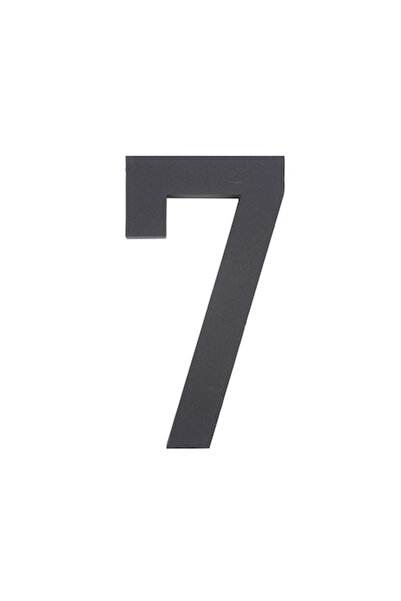 LUCAS Număr de casă metalic 3D, modern, interior/exterior, cifră "7", 12,5 x 2 cm, antracit închis