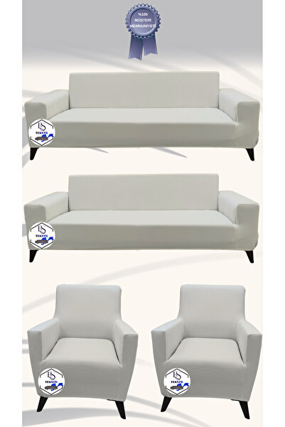 ES Tekstil Mikro Kumaş Lastikli Giydirme Kaymaz Elastik Koltuk Koruyucu Koltu...