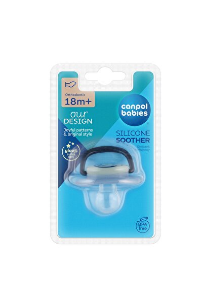Canpol babies Suzeta Ortodontica Din Silicon 18+ Luni 1 Buc Night Dreams