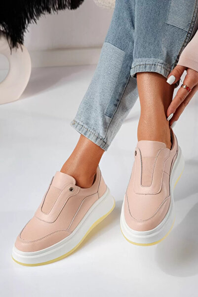 Zaira Adidasi dama roz din piele naturala Mara #21206 - 41