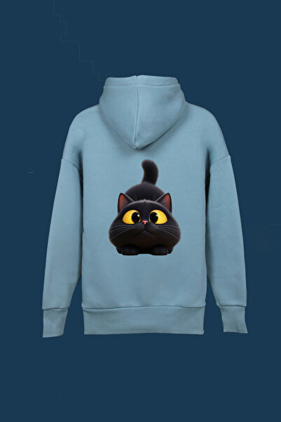 California ST 100% Cotton Custom Design Cat Printed Men Oversized Sweatshirt
