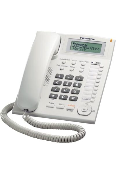 PANASONIC هاتف سلكي أبيض Kx-ts880mxw