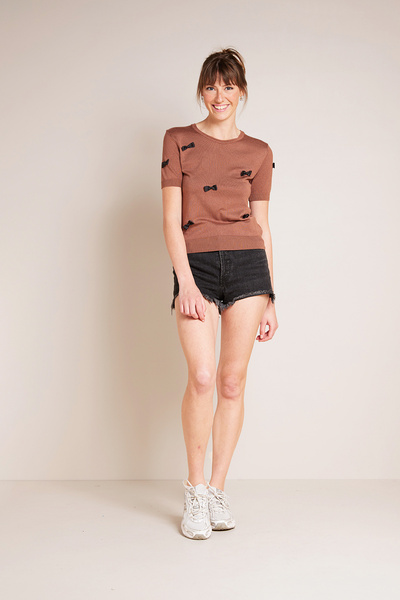 Avrile Kadın Triko Fiyonklu Bluz