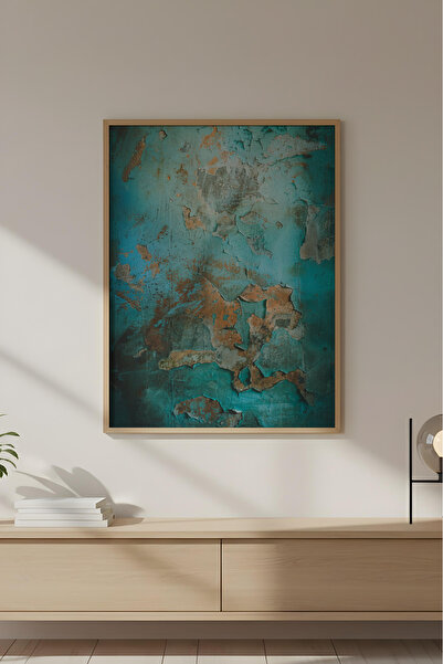 huhuli Ahşap Çerçeveli Wabi Sabi Koleksiyon Tablo Huhu720