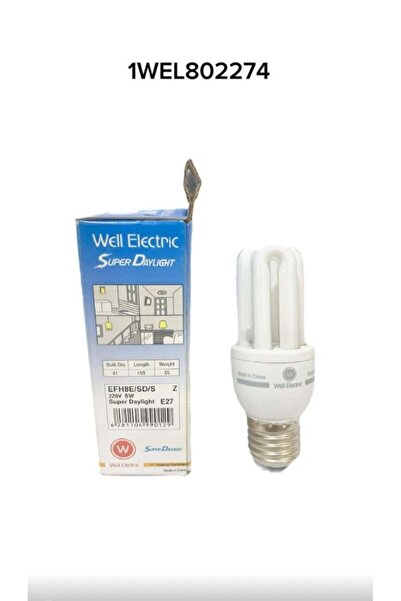 WELL ELECTRIC WELL 8w 220v E27 SUP 3U Capsule, 5 pieces