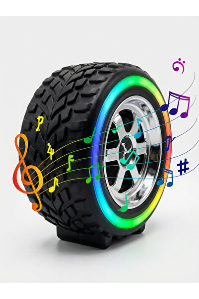 Kensa Tekerlek Tasarım Bluetooth Hoparlör – Kablosuz, Işıklı Subwoofer ve Çok Fonksiyonlu Ses Sistemi