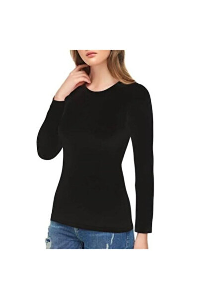 Tutku Elit Black Long Sleeve Basic Women's Body